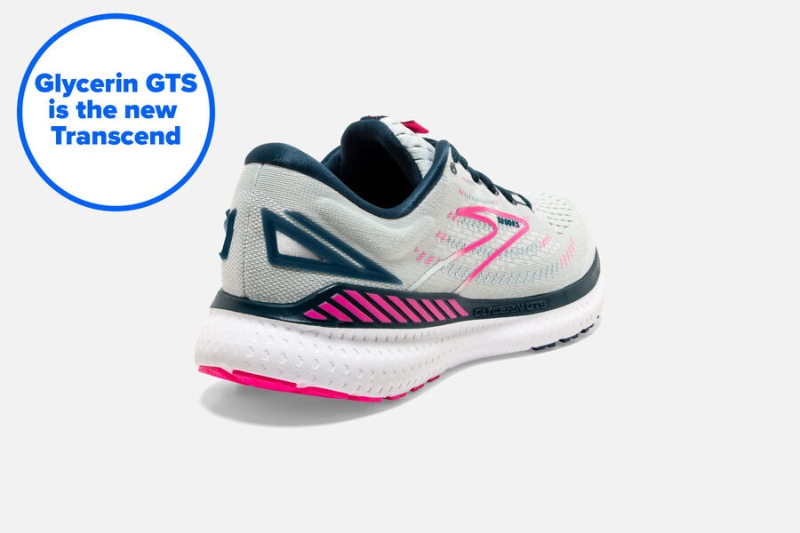 Brooks Glycerin Gts 19 Road Loopschoenen Dames - Wit/Roze - 267904GMH